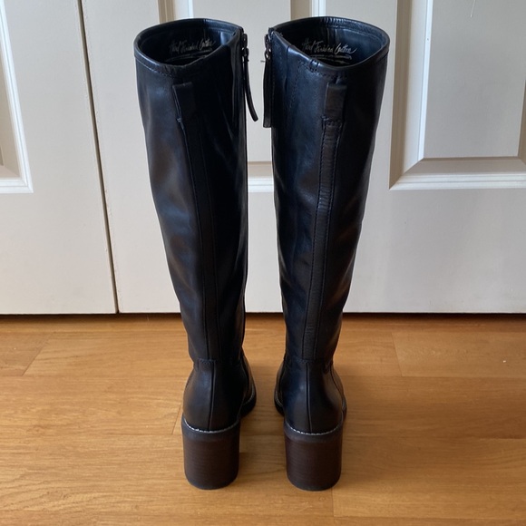 Franco Sarto Kemper Knee High Black Leather Boots, Size 7.5 - Picture 3 of 16